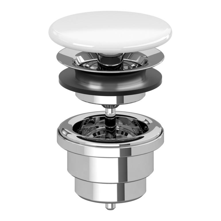 Villeroy & Boch 68080001 - Scarico per lavabo in ceramica/cromo lucido