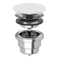 Villeroy & Boch 680800RW - Bonde de lavabo blanche / chrome brillant