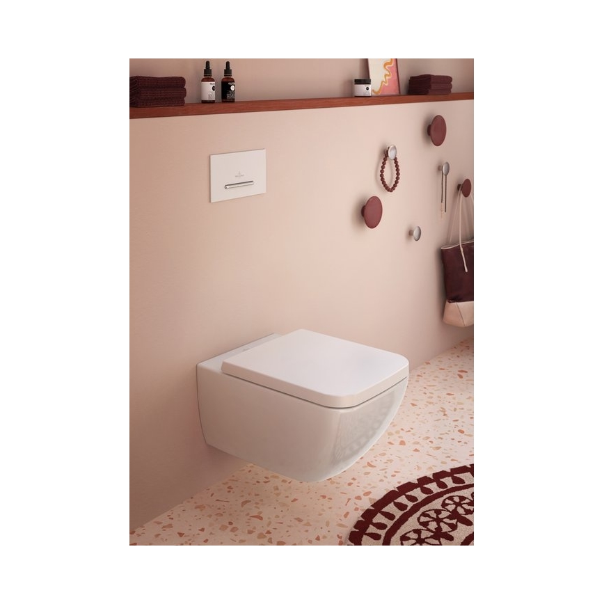 Villeroy & Boch 92216168 - Pulsante di scarico VICONNECT bianco/cromo lucido