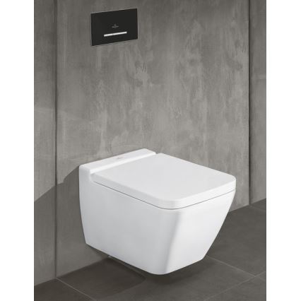 Villeroy & Boch 922169AN - Pulsante di scarico VICONNECT nero opaco/cromo opaco