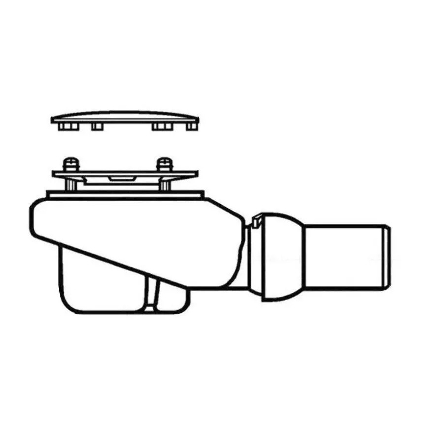 Villeroy & Boch 92250068 - Ablaufgarnitur für Duschwannen SUBWAY, Ø 9 cm, weiß