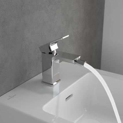 Villeroy & Boch TVB11200100061 - Miscelatore per bidet + piletta SUBWAY 3.0 cromo lucido