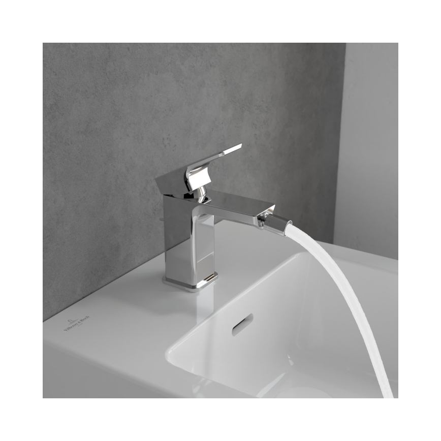 Villeroy & Boch TVB11200100061 - Miscelatore per bidet + piletta SUBWAY 3.0 cromo lucido