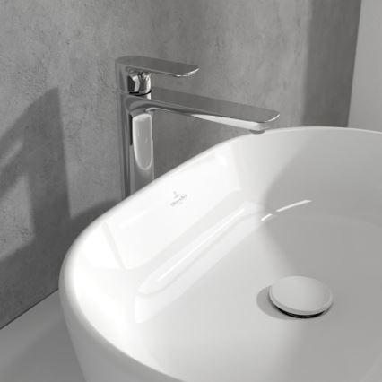 Villeroy & Boch TVW10410511061 - Mitigeur pour lavabo + bonde O.NOVO 29,5 cm chromé brillant