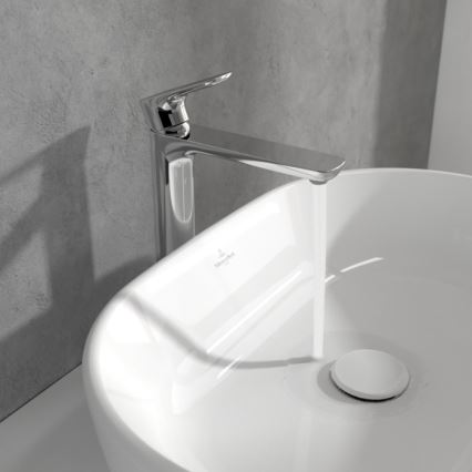 Villeroy & Boch TVW10410511061 - Mitigeur pour lavabo + bonde O.NOVO 29,5 cm chromé brillant