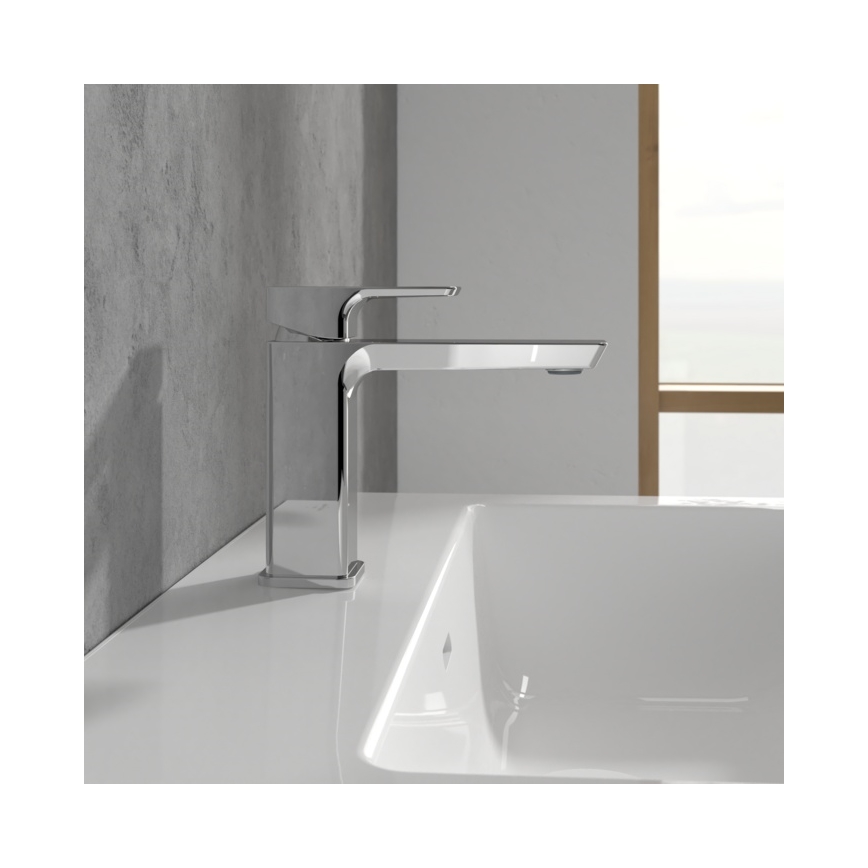 Villeroy & Boch TVW11200300061 - Mitigeur pour lavabo SUBWAY 15,5 cm chromé brillant
