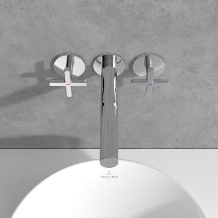 Villeroy & Boch TVZ10601200061 - Mitigeur de lavabo LOOP&FRIENDS, finition chrome brillant