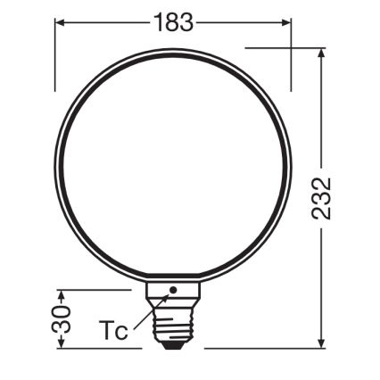 Dimmbare LED-Glühbirne VINTAGE FILAMENT E27/4W/230V 1800K - Osram