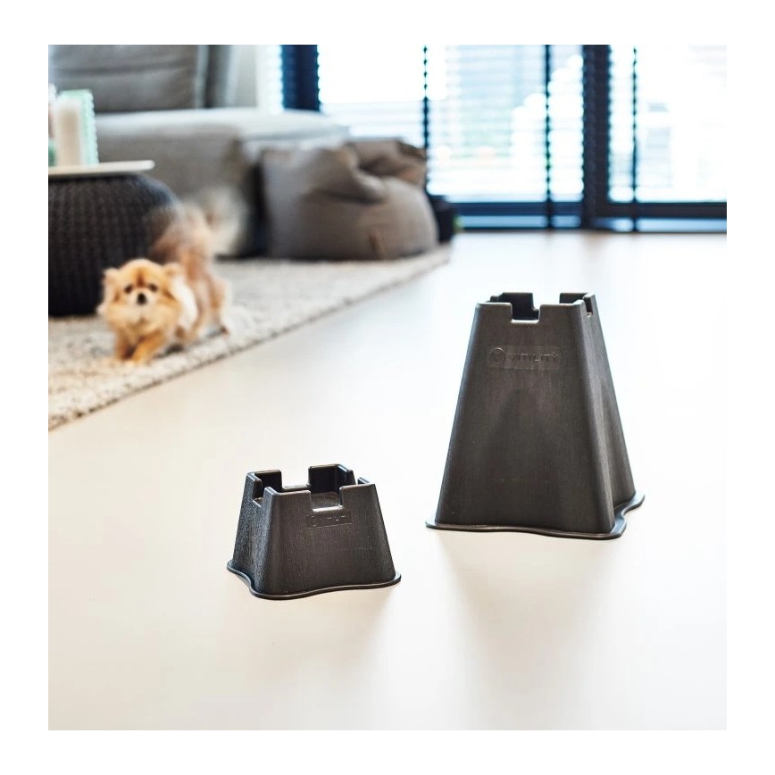 Vitility - 4er-Set Bett-Erhöhungen um 7 cm, schwarz