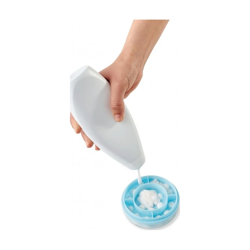 Vitility - Applicateur de gel douche et de lait corporel, blanc/bleu