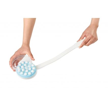 Vitility - Applicateur de gel douche et de lait corporel, blanc/bleu