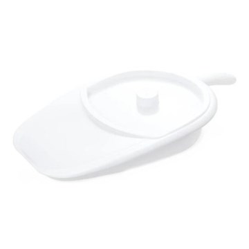 Vitility - Chaise de toilette pour lit avec couvercle, blanche