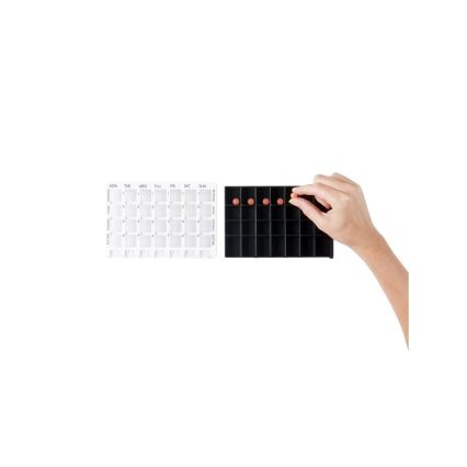 Vitility - Dispenser settimanale per farmaci bianco/nero