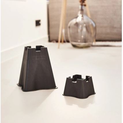Vitility - Set da 4 rialzi per letto, altezza 7 cm, nero