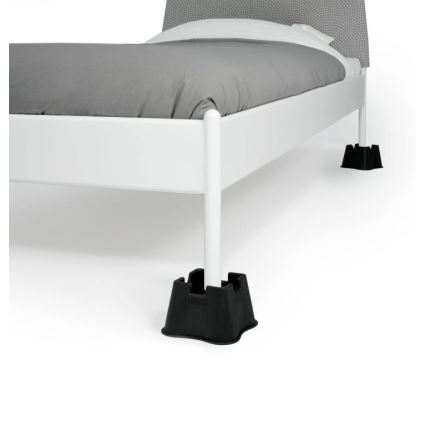 Vitility - Set da 4 rialzi per letto, altezza 7 cm, nero