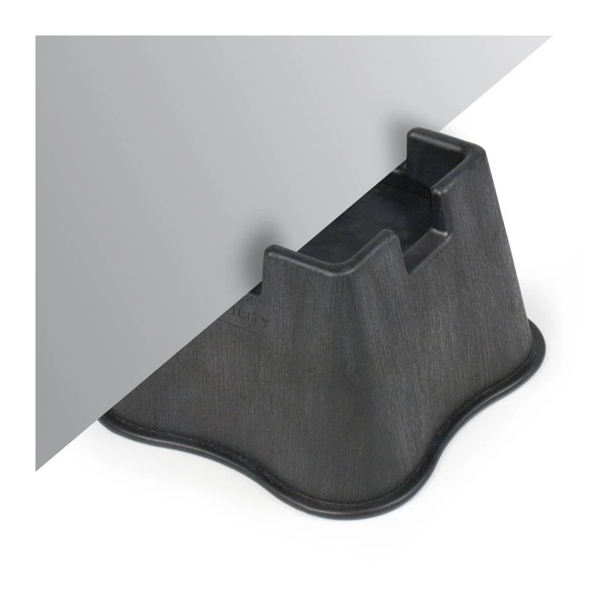 Vitility - Set da 4 rialzi per letto, altezza 7 cm, nero