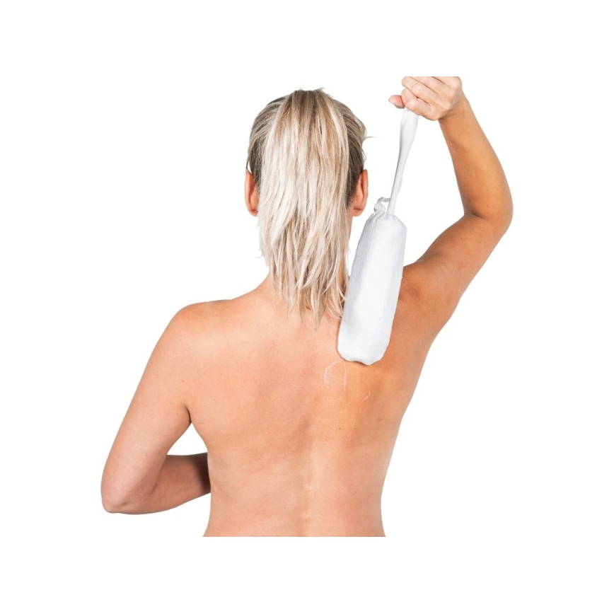 Vitility - Spugna da bagno con manico, bianca