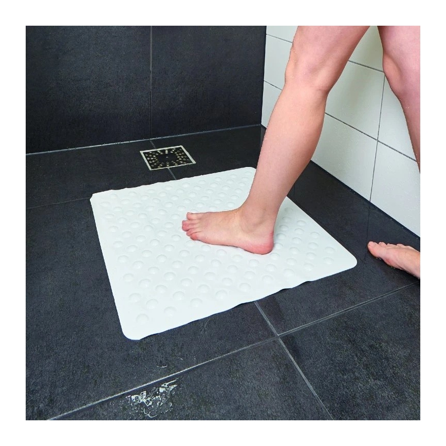 Vitility - Tapis de douche antidérapant 54 x 54 cm, blanc