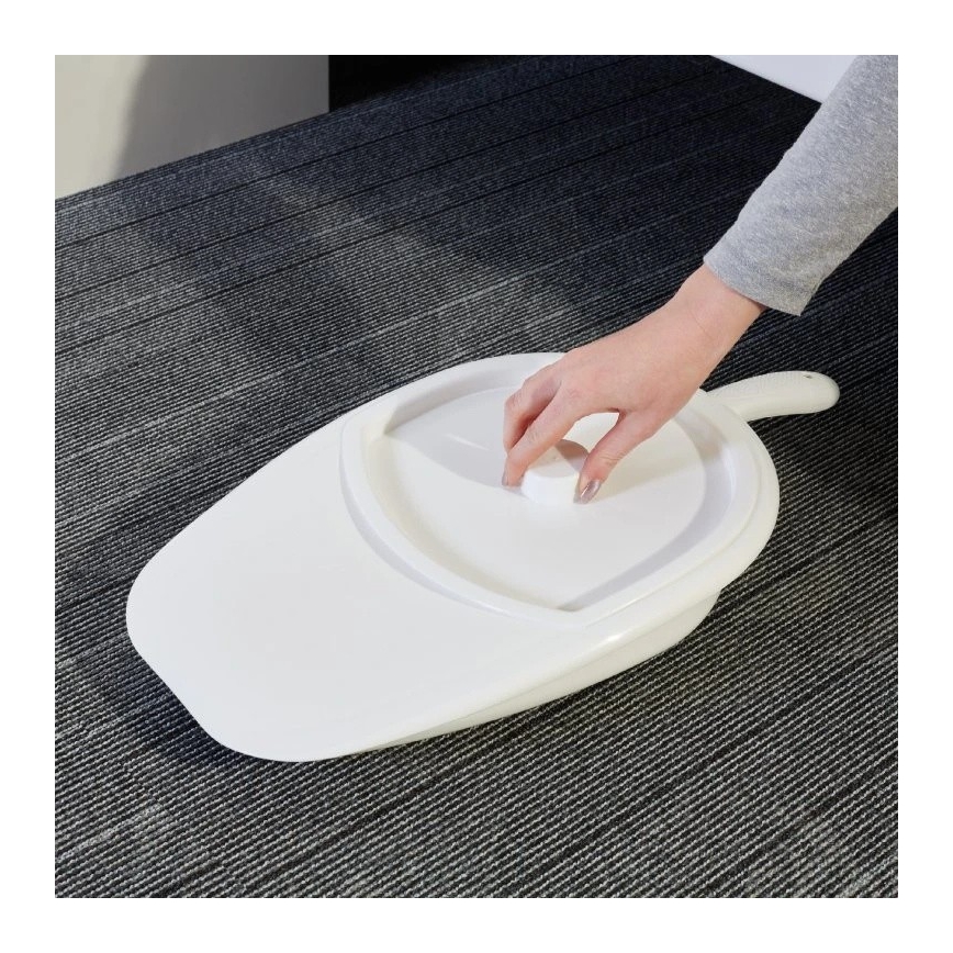 Vitility - Vaso da notte per letto con coperchio bianco