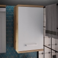 Wand-Badezimmerschrank VENOM weiß/Eiche Artisan