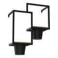 Wand-Blumentopf 46x36 cm schwarz