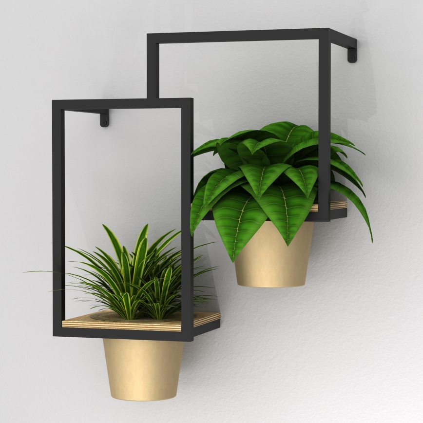 Wand-Blumentopf 46x36cm golden