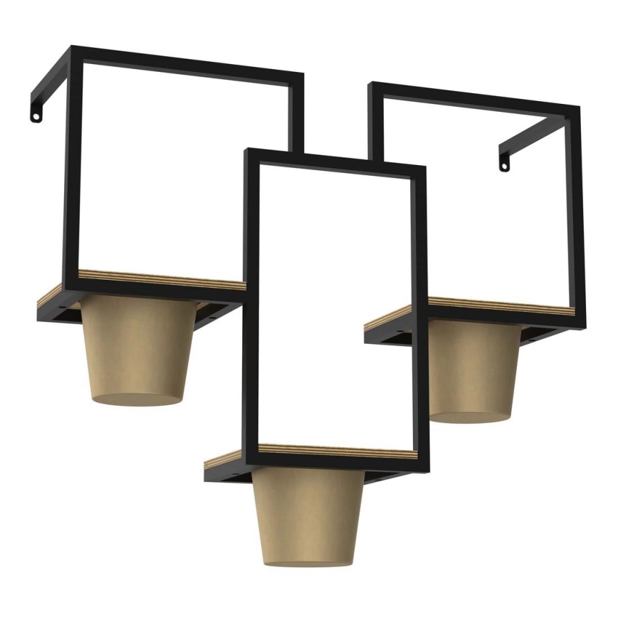 Wand-Blumentopf 46x53 cm golden