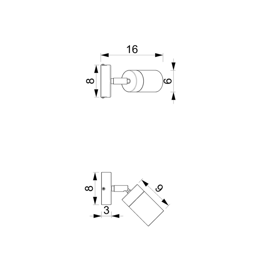 Wand-Spotleuchte JOKER 1xGU10/25W/230V grün/gold