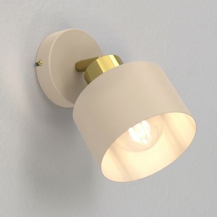 Wand-Spotleuchte PARKLA 1xE27/15W/230V beige/gold