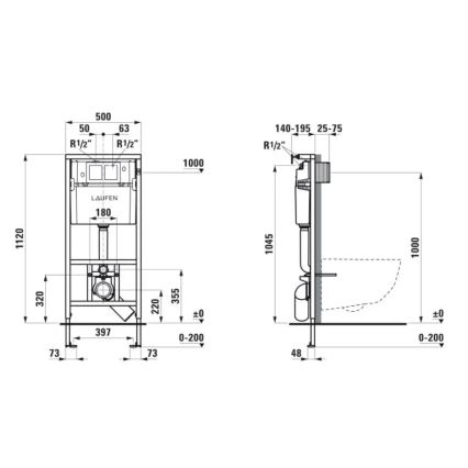 Wand-WC PRO + WC-Sitz SoftClose PRO + Spültaste DUAL LIS + Unterputz-Modul + Isolierunterlage