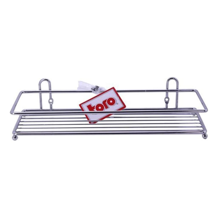 Wandablage für Dusche 10x30 cm glänzendes Chrom