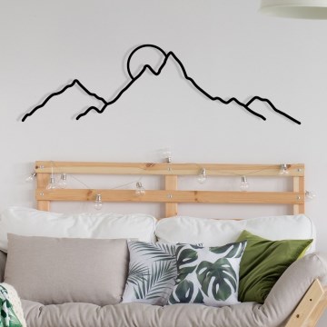 Wanddekoration 100x29 cm Berge Metall
