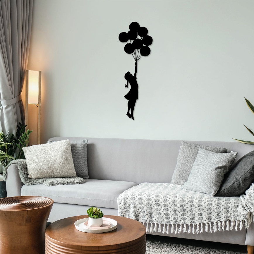 Wanddekoration 100x34 cm Mädchen Metall