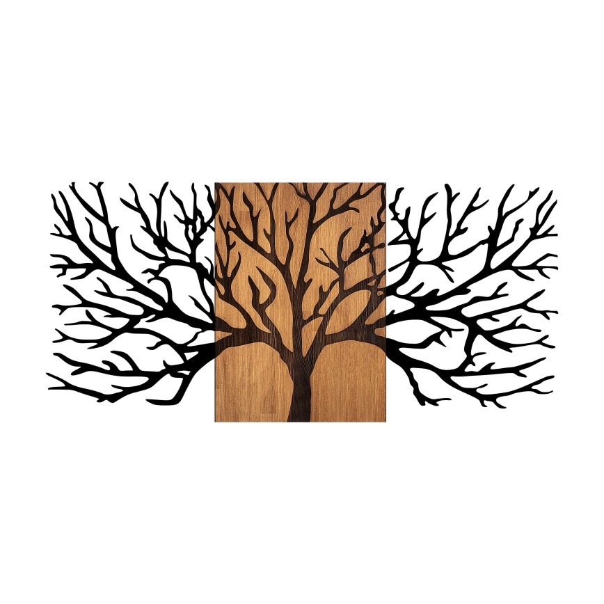 Wanddekoration 150x70 cm Baum Holz/Metall