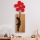 Wanddekoration 34x99 cm Mädchen Holz/Metall