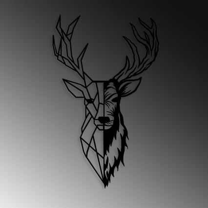 Wanddekoration 42x70 cm Hirsch Metall