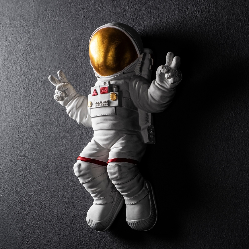 Wanddekoration 47x35 cm Astronaut golden