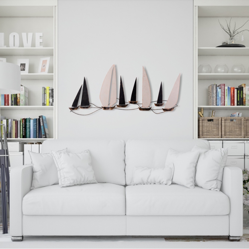 Wanddekoration 52x117 cm Segelboote