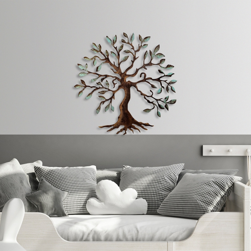 Wanddekoration 60x60 cm Baum Metall