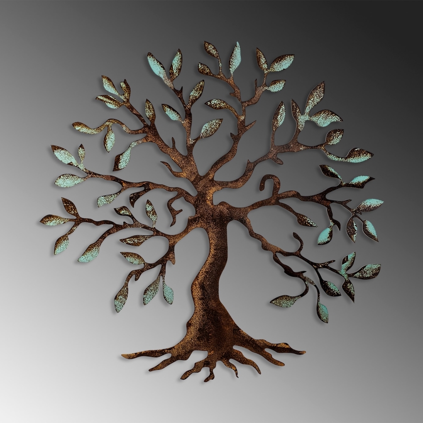 Wanddekoration 60x60 cm Baum Metall