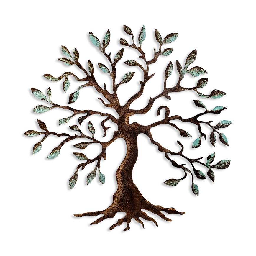 Wanddekoration 60x60 cm Baum Metall
