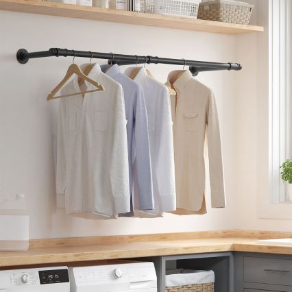 Wandgarderobe für Kleiderbügel LINEA, schwarz