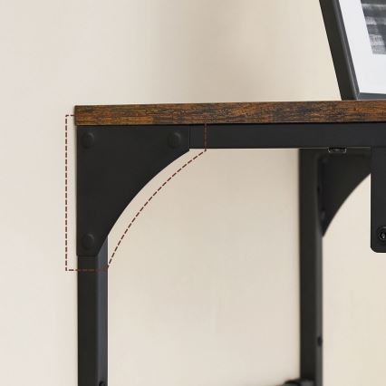 Wandgarderobe mit Ablage NATE braun/schwarz