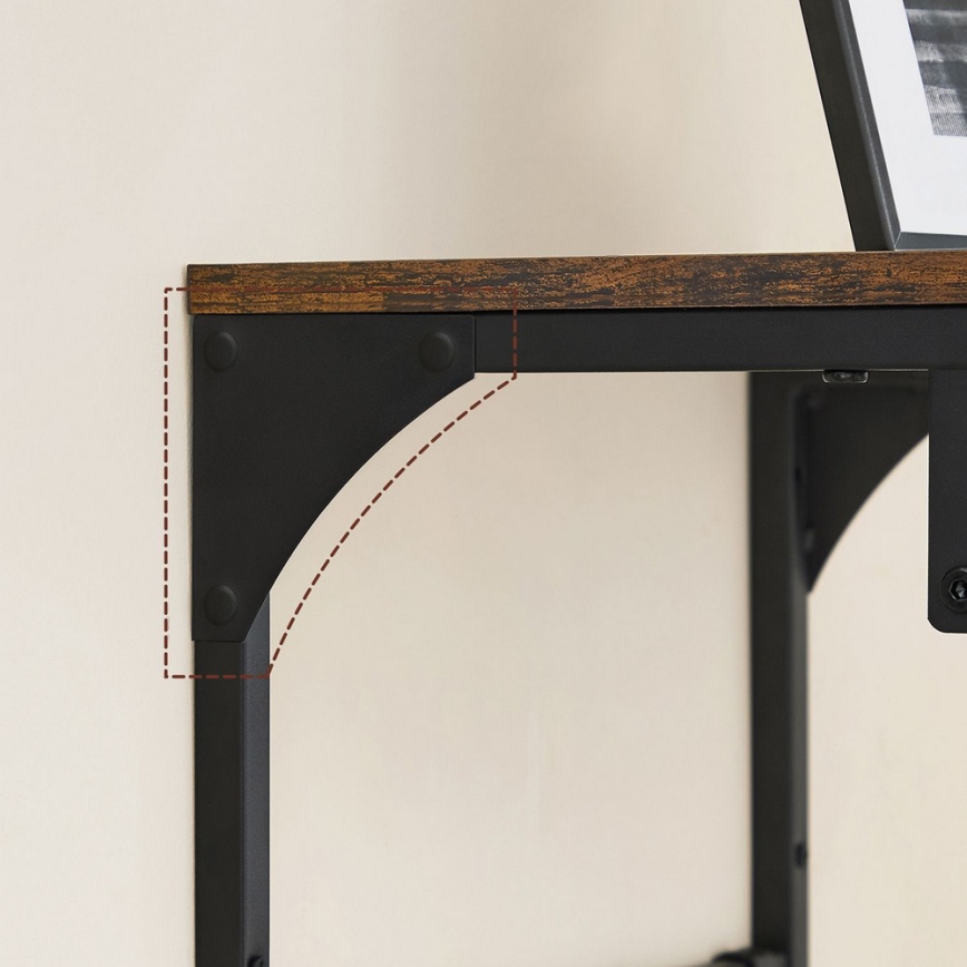 Wandgarderobe mit Ablage NATE braun/schwarz