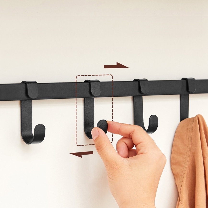 Wandgarderobe mit Ablage NATE Braun/Schwarz