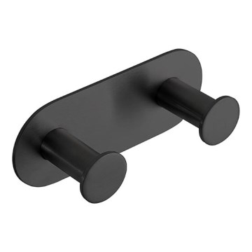 Wandhaken 11,5x4,5 cm Edelstahl/schwarz