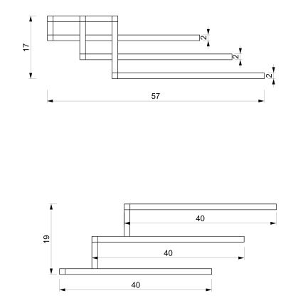 Wandhandtuchhalter 19x58 cm weiß