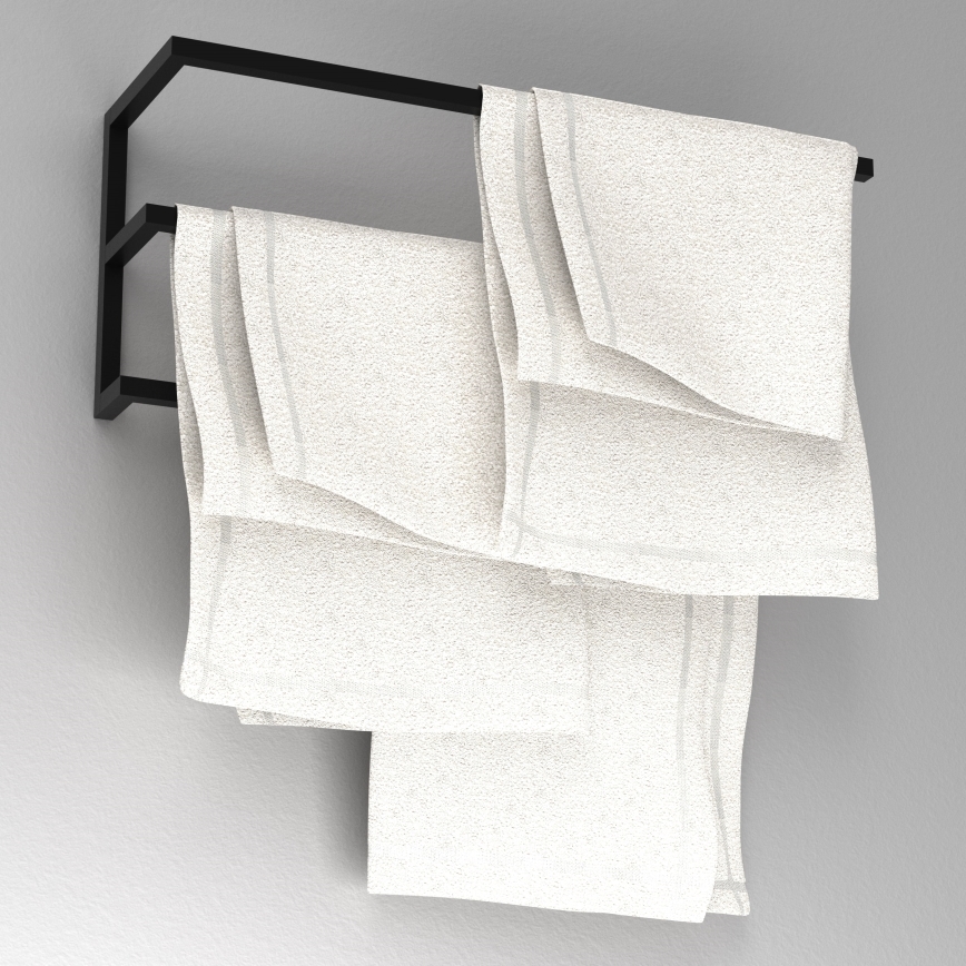 Wandhandtuchhalter 25x60 cm schwarz
