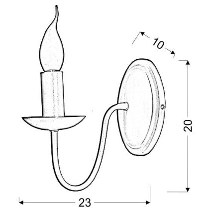 Wandlampe BELLAGIO 1xE14/40W/230V