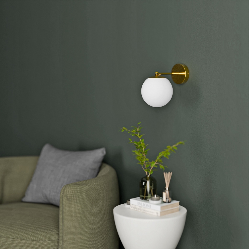 Wandleuchte 1xE27/40W/230V gold/weiß